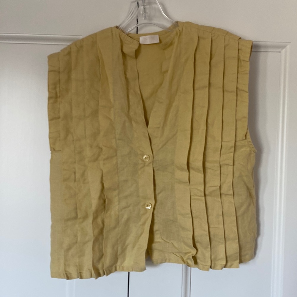 Posse M Linen Yellow Top